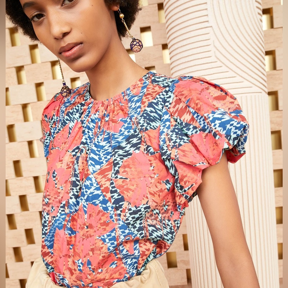 Ulla Johnson Irene Top in Flamingo